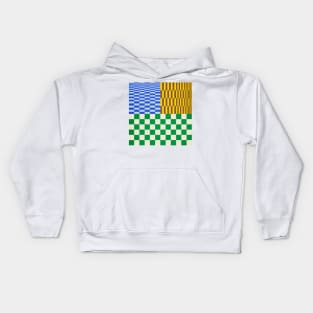 Retro Checkerboard Collage 02 Kids Hoodie